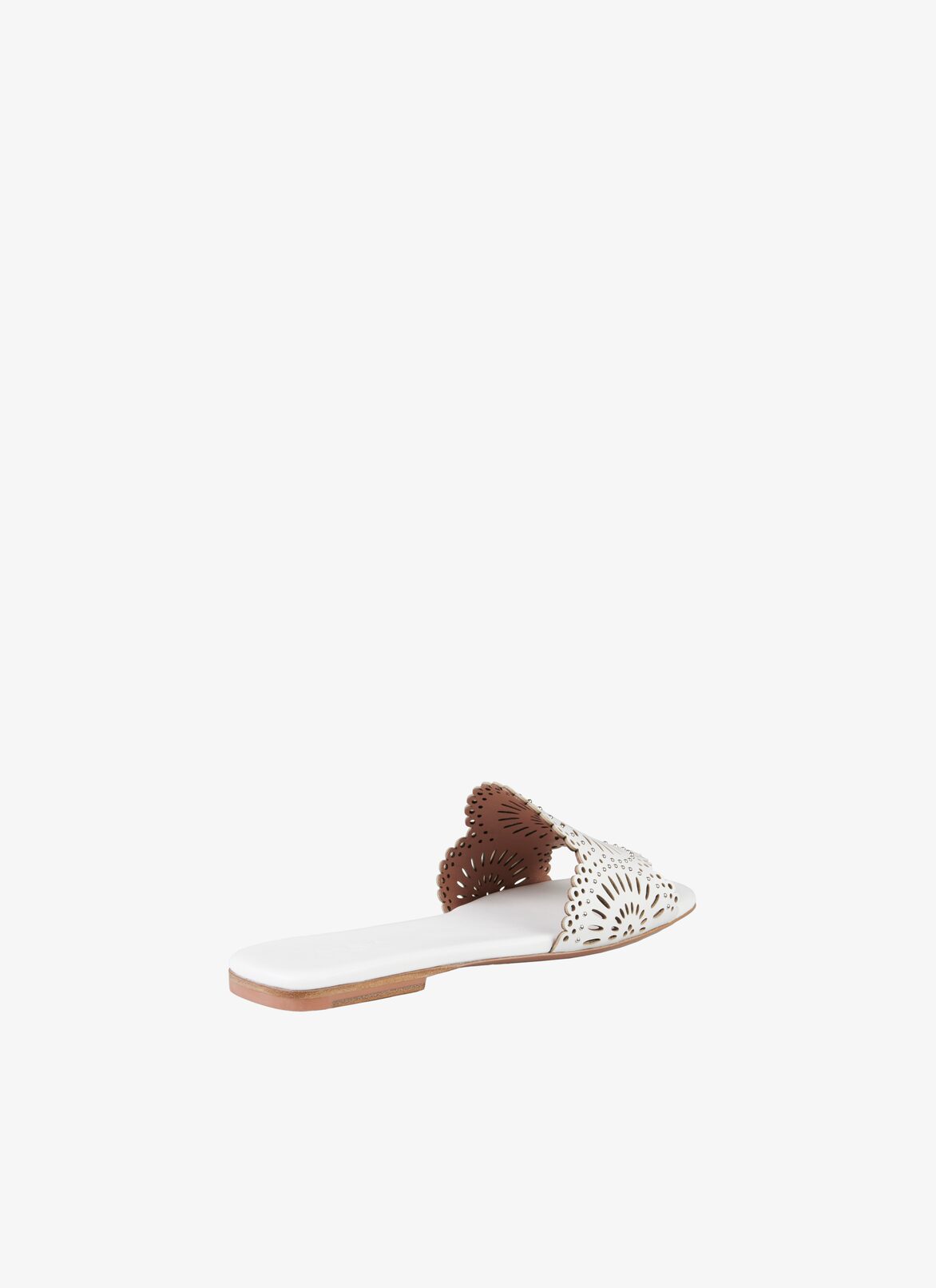 Leather flat mules ALAÏA WHITE LEATHER FLAT MULES